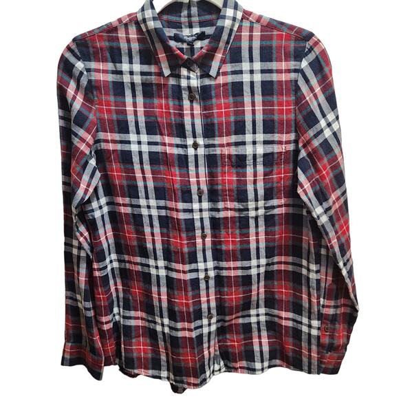 MADEWELL long sleeve button-up shirt womans small - Picture 1 of 4